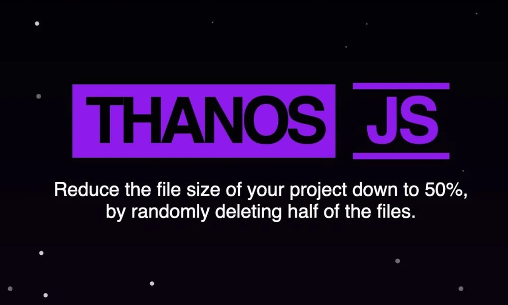 Thanos.js؛ لایبرری عجیبی که حجم پروژه را ۵۰٪ کاهش میدهد!